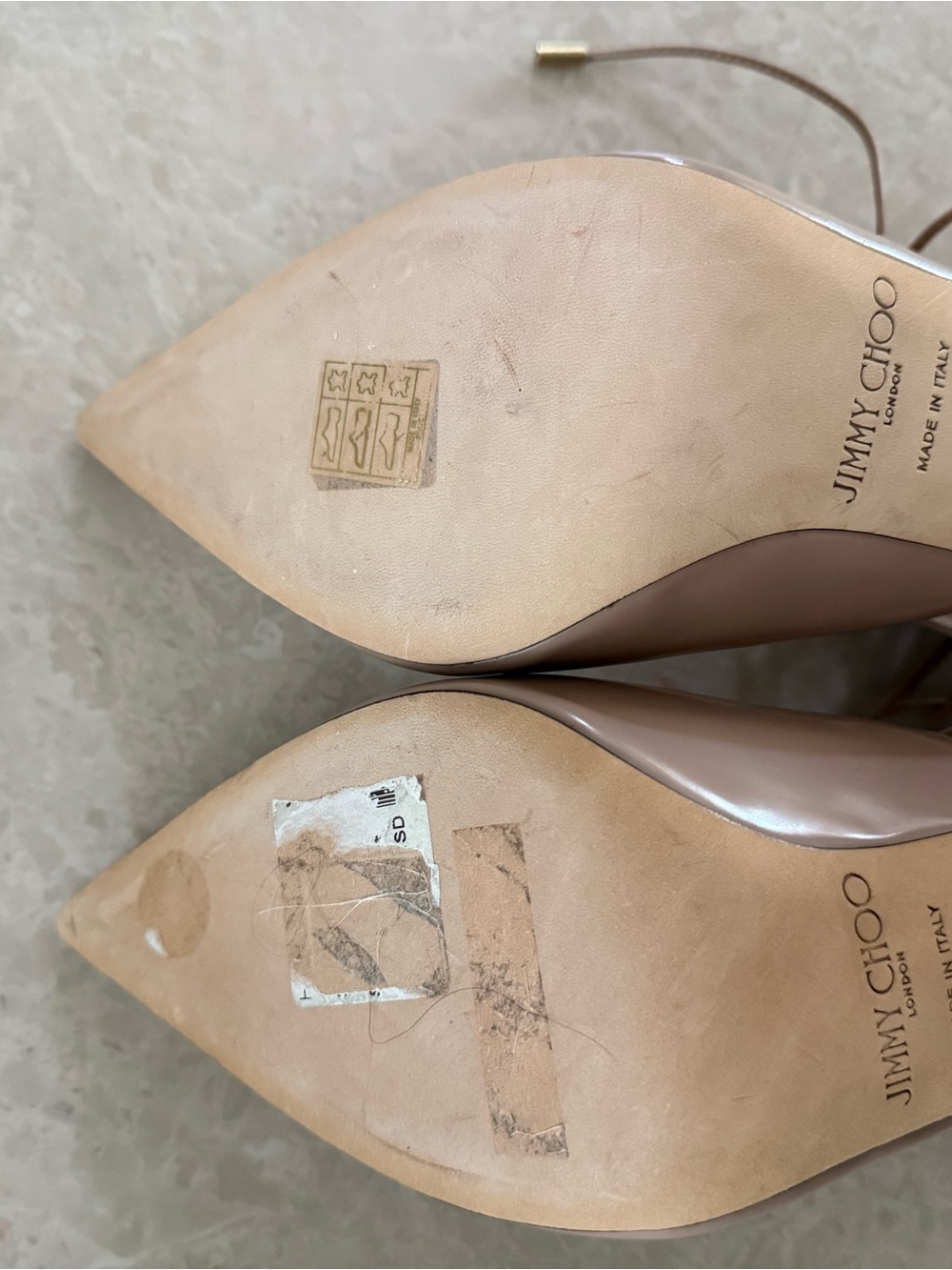 Jimmy Choo Nude Pink Lace-Up Pointed Toe Heels US 9 | EU 39 - Picture 5 of 5